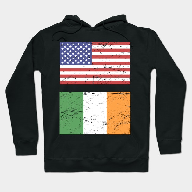 United States Flag & Republic Of Ireland Flag Hoodie by MeatMan